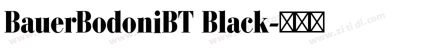 BauerBodoniBT Black字体转换